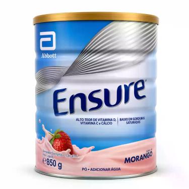 Imagem de Abbott Ensure Complemento Alimentar em Pó Sabor Morango 850 g