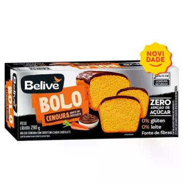 Imagem de Bolo Sem Glúten, Sem Açúcar, Sem Leite de Cenoura com Chocolate Belive