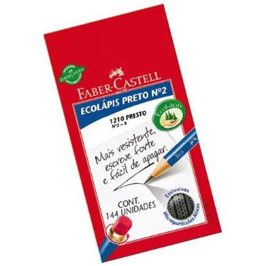 Imagem de Lapis Preto Sextavado Ecolapis Presto C/BORRACHA - FABER-CASTELL