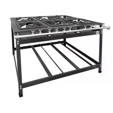 Imagem de Fogão Industrial 6 Bocas 3 Simples Luxo Baixa Pressão Mr Fogões 40x40 P8