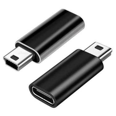 Imagem de A3vsbr adaptador otg com conector tipo-c fêmea pra mini-b v3 macho