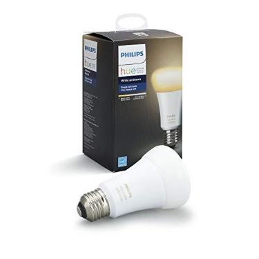 Imagem de Lâmpada inteligente Philips Hue White Ambiance A19 60W equivalente a LED regulável, 1 lâmpada inteligente, funciona com Alexa, Apple HomeKit e Google Assistant, (residentes da Califórnia)