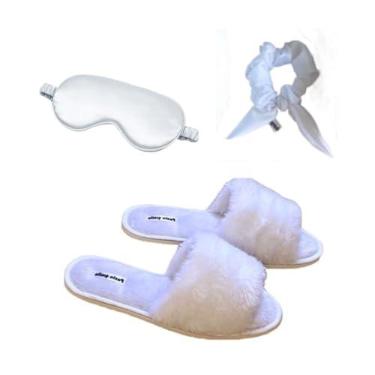 Imagem de Kit Pantufa + Máscara + Scrunchie - Noiva, Maternidade (37/38)