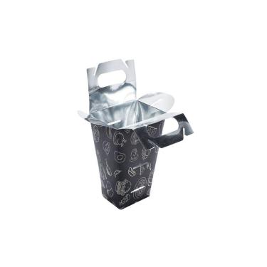 Imagem de Caixa de Batata Frita com interior metalizado para Delivery tamanho M 