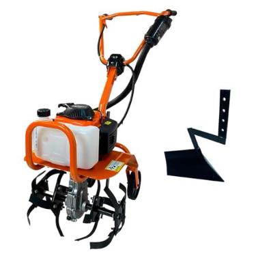 Imagem de Motocultivador de Solo a Gasolina 3,6HP 53cc com Lâminas Cultivadoras + Sulcador Carbon Fak