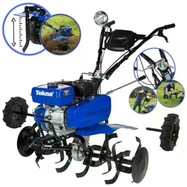 Imagem de Motocultivador TK90R para Preparo de Solo com Motor GASOLINA 4T 7HP 212CC e 24 Lâminas Cultivadoras Tekna