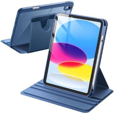 Imagem de JETech Capa Protetora Giratória para iPad (A16) 11.ª/10.ª Gen, Marinha