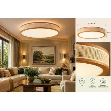 Imagem de Plafon apollo com led 3347 tela 0,65cm madelustre
