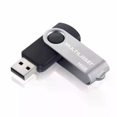 Imagem de Pen Drive Multilaser Twist 16GB - Preto, 16GB