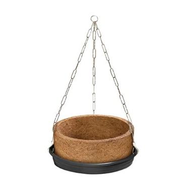 Imagem de Vaso Natural Xaxim de Fibra de Coco Com Suporte Suspenso Completo Grande 05 Para Samambaia