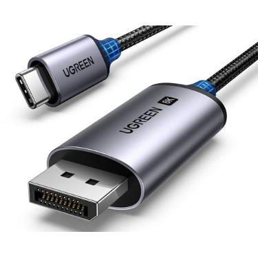 Imagem de UGREEN Cabo USB-C para DisplayPort 8K@60Hz 2M | DP 1.4, 32.4Gbps, FreeSyn e G-Sync, HDR, HDCP 2.3, Compatível com MacBook Pro/Air, iPad