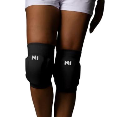 Imagem de N1 Sport Joelheira Spry Preta M, Knit 3D, EVA 15 mm | Três pads de EVA de 15 mm, malha Knit 3D e anéis internos de silicone.