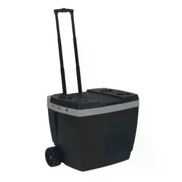 Imagem de Caixa Térmica Cooler Preto 42 L Mor Com Alça E Rodas Para Transporte E