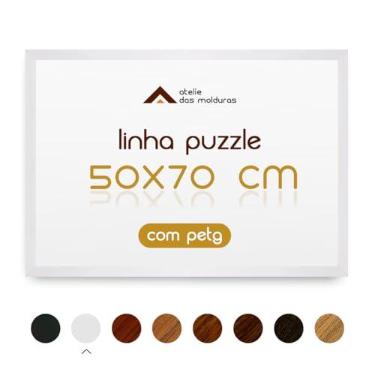 Imagem de Moldura para Quebra Cabeça Grow 1000 Peças 50 X 70 Cm com acetato Petg (Branco 2 cm)