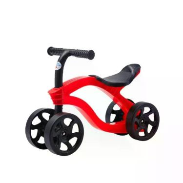 Imagem de Bicicleta de Equilíbrio Infantil sem Pedal 4 Rodas Vermelho Unitoys