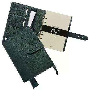 Imagem de Agenda Planner Couro 2027 231-R Raffai Couros, Verde Escuro