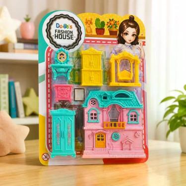 Imagem de Casinha Boneca Infantil Móveis Acessórios Brinquedo Festa Diversão Cri