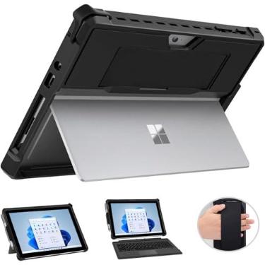 Imagem de MoKo Capa para Microsoft Surface Go 3 (2021)/Surface Go 2 2020/Surface Go 2018, capa protetora tudo-em-um com suporte para caneta, alça de mão, compatível com teclado tipo capa – Preto