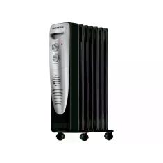 Aquecedor a Óleo Mondial A-06 Portátil, Preto e Prata, 220V