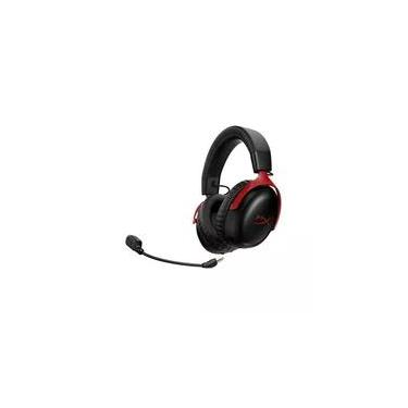 Imagem de Headset Gamer Sem Fio HyperX Cloud III S, DTS Headphone:X, Bateria até 120h, Preto e Vermelho - A59Z0AA