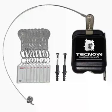 Imagem de Kit 01 Travas Tecnow para Carrinho de compras em Condominio + 08 Chave
