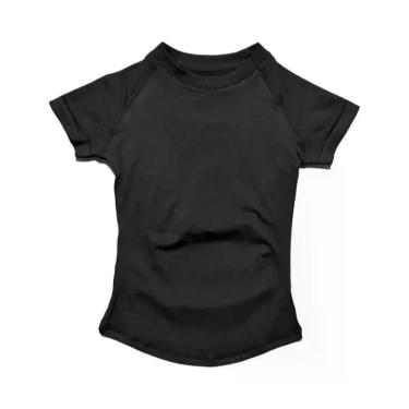 Imagem de Camiseta Esportiva Feminina Respirável E Elástica Com Gola Redonda E M