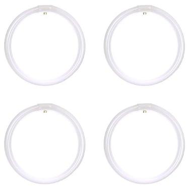 Imagem de Sunlite Lâmpada circular fluorescente redonda 41867 FC12T9/DL T9, 32 watts, 1750 lúmens, luz do dia 6500K, compatível com RoHS, base de 4 pinos G10Q, pacote com 4