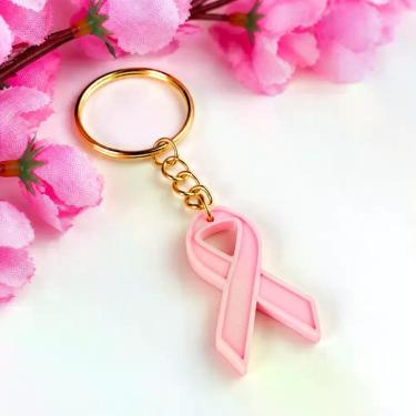 Imagem de 10 Chaveiros Campanha Outubro Rosa - Rosa - NoBrand