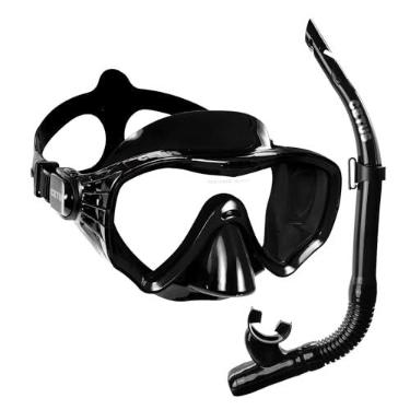 Imagem de Kit de Mergulho Máscara+respirador Cetus New Parma Pro - Preto