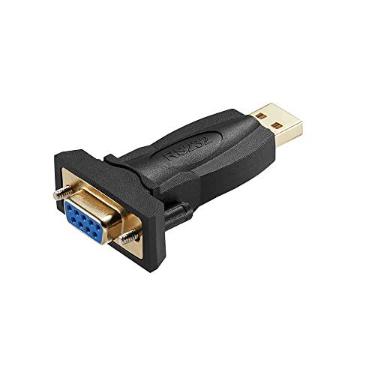Imagem de OIKWAN Adaptador USB para RS232 com chip FTDI, conversor USB para DB9 Serial fêmea compatível com Windows 10, 8.1, 8, 7, Vista, XP, Linux e Mac OS X 10.6 e superior, preto