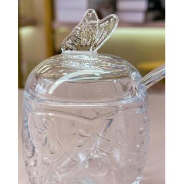 Imagem de Açucareiro com Colher New Butterfly 220ml Cristal Ecológico - Lyor