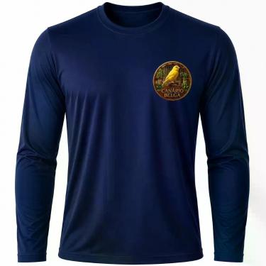 Imagem de Camisa Uv +50 Pássaro Canário Belga - Proteção Solar cor:Azul MarinhoT