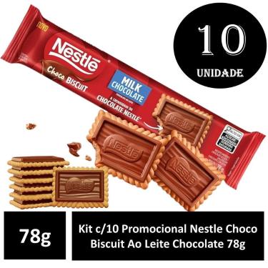 Imagem de Kit c/10 Promocional Nestle  Choco Biscuit Ao Leite  78g