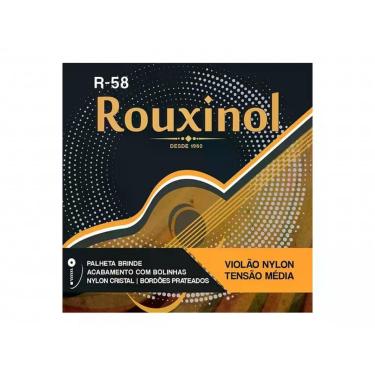 Imagem de Enc rouxinol violao nylon r 58 cristal/prata c/bolinha media
