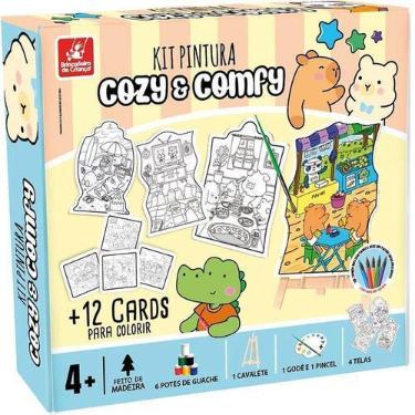 Imagem de Brinquedo Para Colorir Comfy E Cozy Kit Pintura Com Acessórios - Comfy