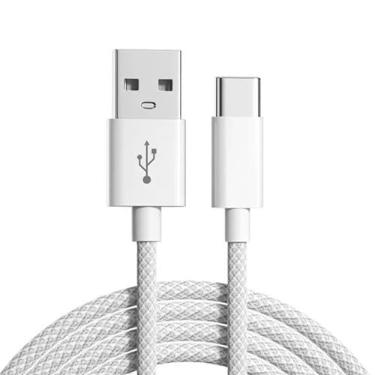 Imagem de Cabo USB para USB-C Turbo Material Premium Revestido em Nylon Comprimento 1,5 metro - Compatível com iPhone e Android