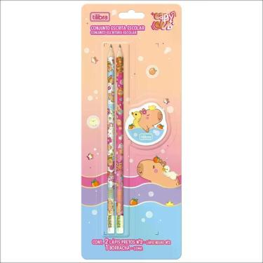 Imagem de Conjunto Escrita Escolar Capyclub Blister 3 unidades