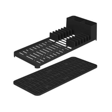 Imagem de Coza - Escorredor com Tapete de Pia Single 42,2x17,4x9,4 cm - Preto