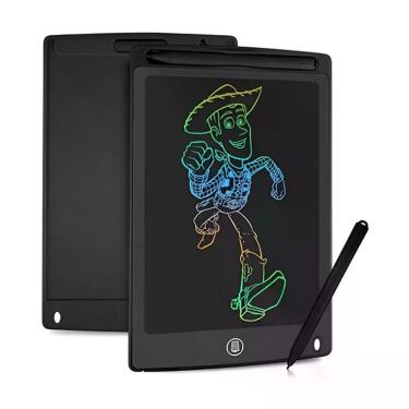 Imagem de Lousa Mágica Digital Lcd Preta De 10" Desenhe E Anote Botão De Apagar Tablet Desenho