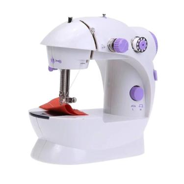 Imagem de Mini Máquina de Costura Reta Portátil com Pedal e LED, Bivolt - FSS Va