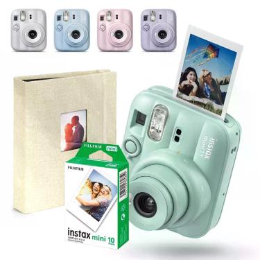 Imagem de Kit Câmera Instax Mini 13 Fujifilm Verde Com 10 Filmes Instax + Albúm 