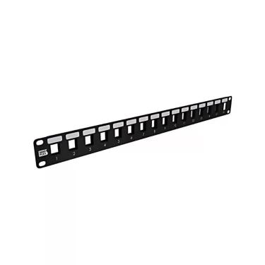 Imagem de Patch Panel 35050228 16 Posições Descarregado com Numeração para Identificação Preto Sohoplus