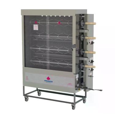 Imagem de Forno Rotativo Tubular Progás Misto Style Inox PR-623 Aço Inox com 4 Espetos Bivolt