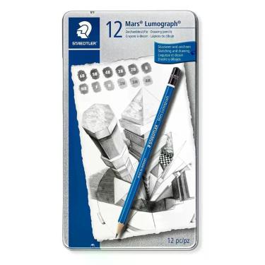 Imagem de Estojo de Lápis Grafite Staedtler Mars Lumograph 12 Pçs