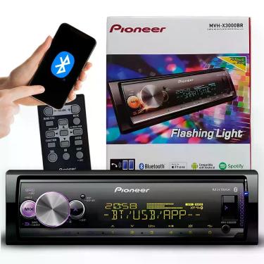 Imagem de Som Automotivo Pioneer Bluetooth Usb Radio Sem Toca Cd Atende Ligação 