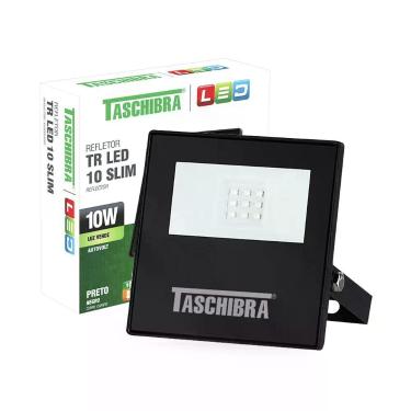 Imagem de Refletor Taschibra Led Tr Slim 10W Luz Verde Preto Bivolt