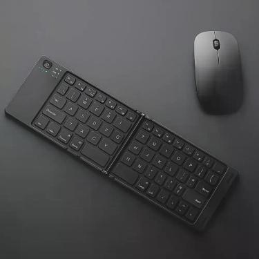 Imagem de Kit Teclado Dobrável Bluetooth e Mouse Recarregável Bluetooth e 2,4 GH