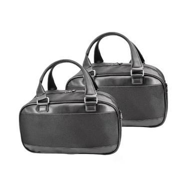 Imagem de Conjunto De Alforjes E Baú Traseiro Preto Para Motocicleta Honda Goldw