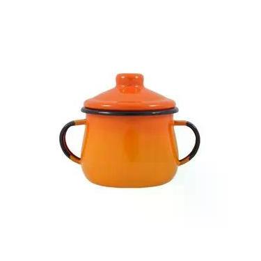 Imagem de Açucareiro Esmaltado Laranja 380 Ml Ewel