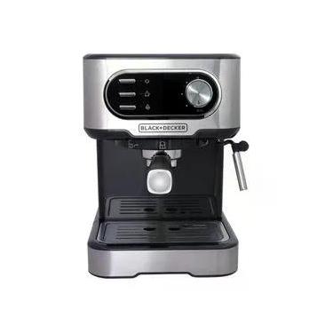 Imagem de Cafeteira Espresso Black+Decker CE1100G Gourmand Gris 1100W Multifunções 1,5L Inox